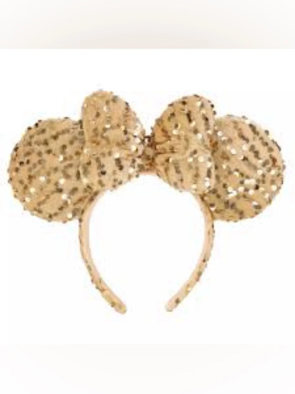 NWT DISNEY PARKS Tokyo Resort Anniversary Sequin Gold Bow Minnie Ears Headband